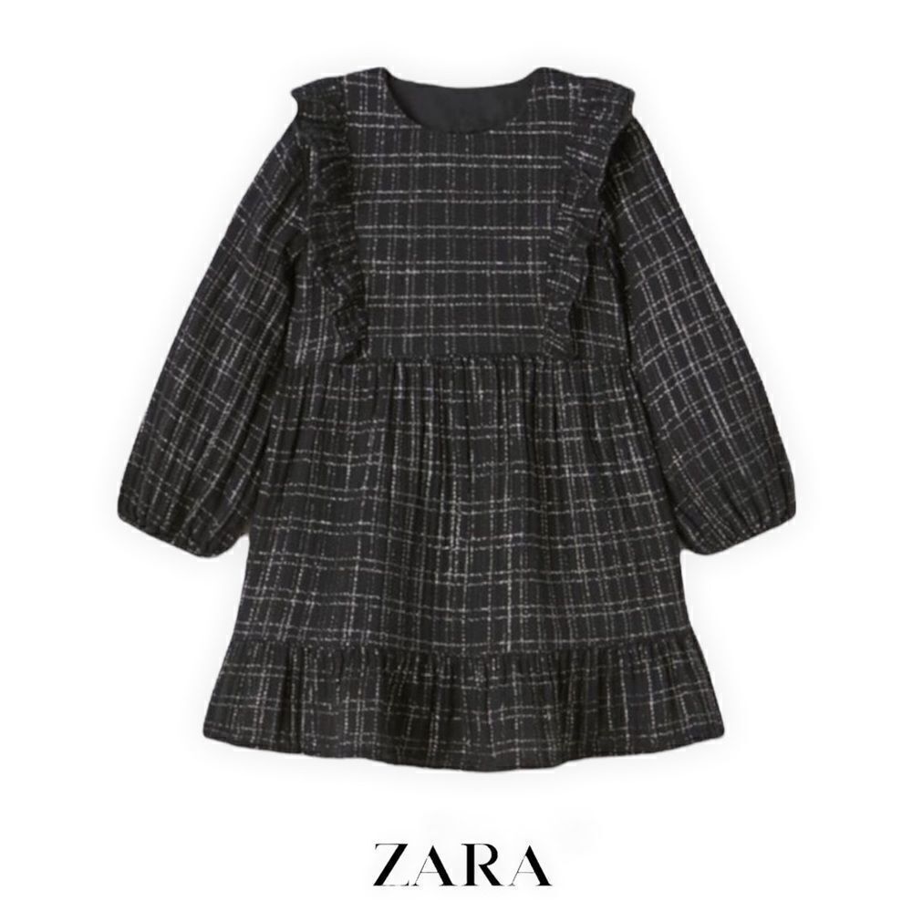ZARA Kids | Black | SPARKLY PLAID DRESS